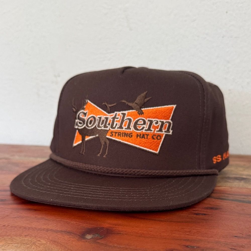 Southern String Hat Co Brown Budweiser Deer Cap